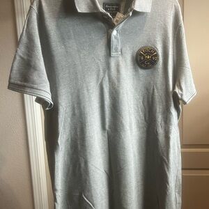 Abercrombie & Fitch Light Gray Polo Shirt